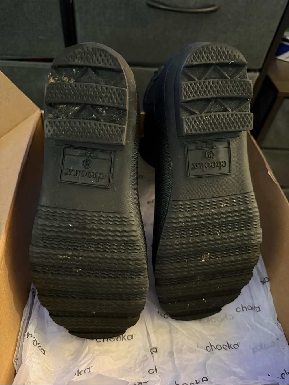 chooka Black Rain boots Women Size 8
